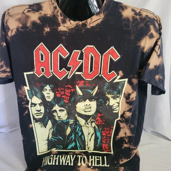 AC/DC | Shirts | Acdc Highway To Hell Tie Dye Tshirt Size Xl | Poshmark